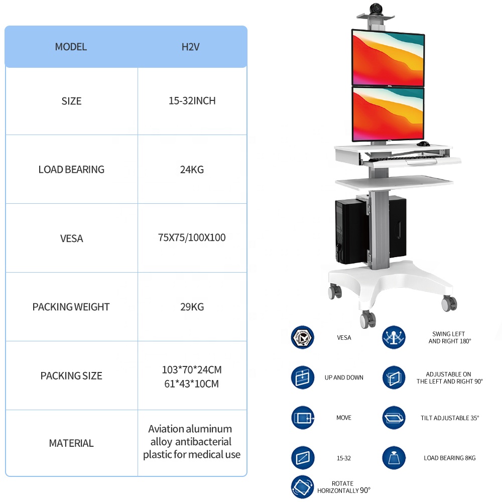Mobile Adjustable Hospital Med - Medical Lab Officer ulasan dan harga