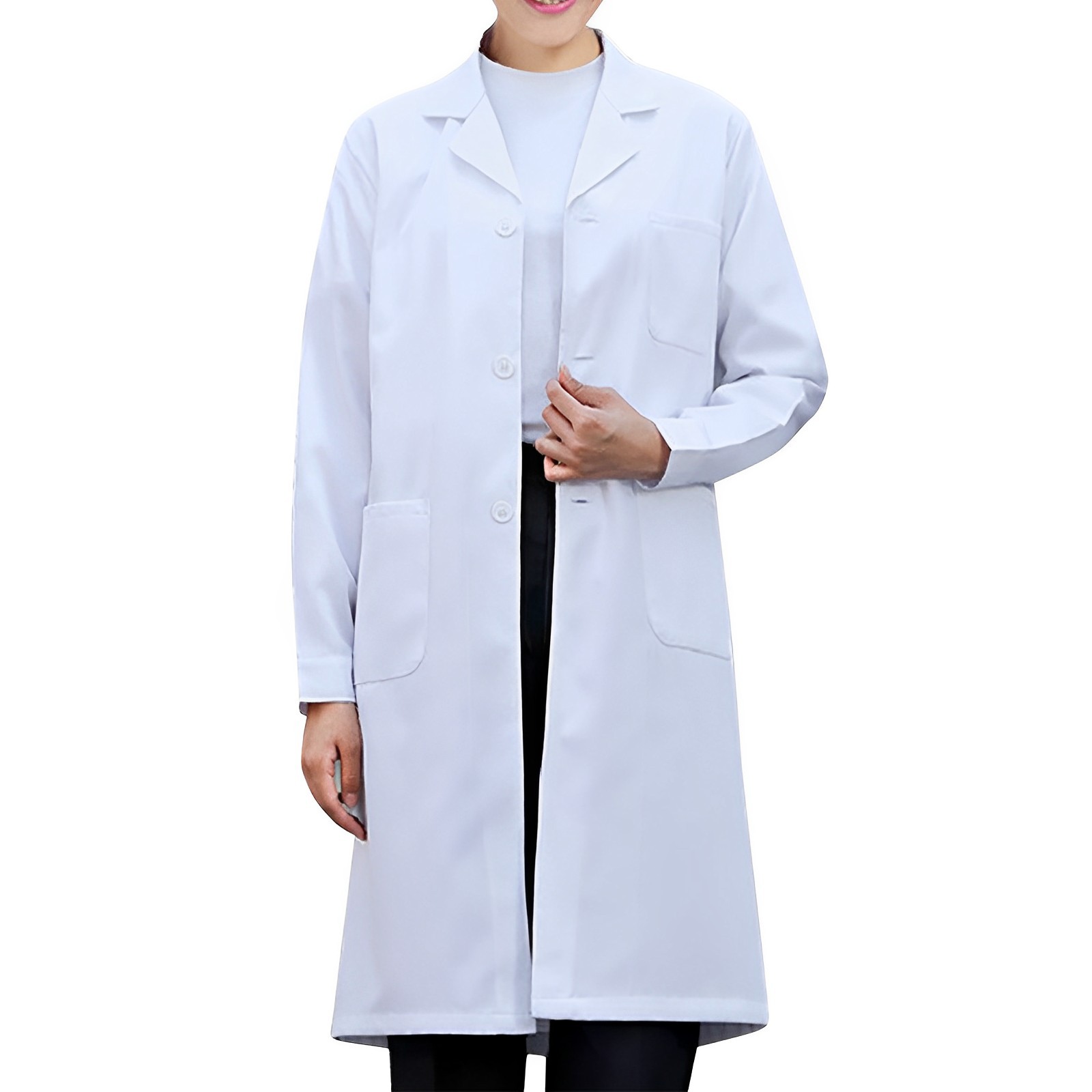 White Lab Coat For Women Men S - Medical Lab Gown ulasan dan harga