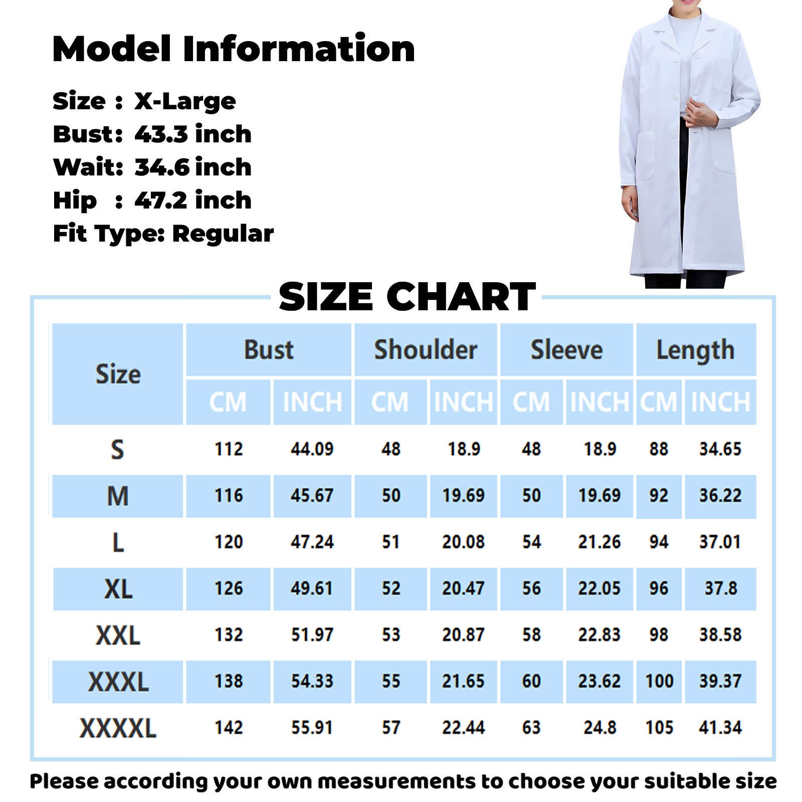 White Lab Coat For Women Men S - Medical Lab Gown ulasan dan harga