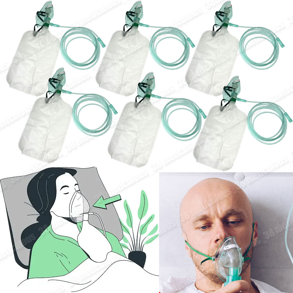 5-20Pcs Disposable Adult High  - Oxygen Mask Non-Rebreather ulasan dan harga