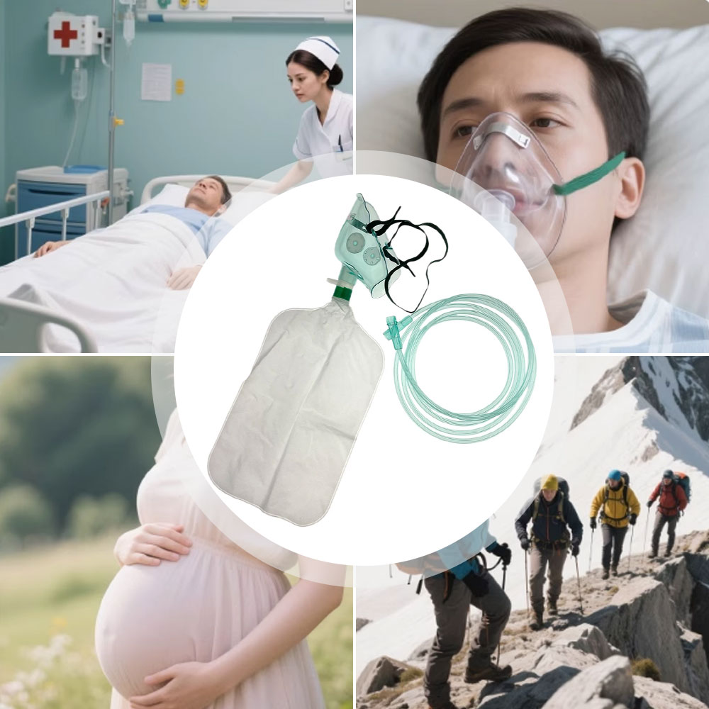 5-10Pcs Disposable Adult High  - Oxygen Mask Non-Rebreather ulasan dan harga