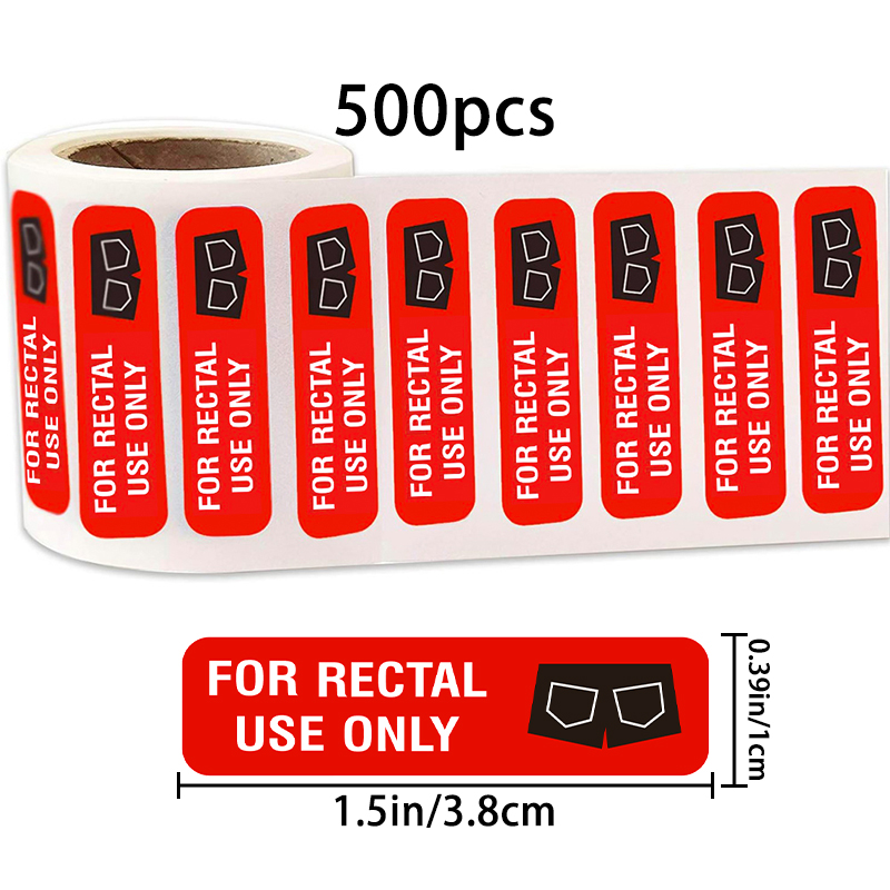 500Pcs 0.39*1.5in Red 