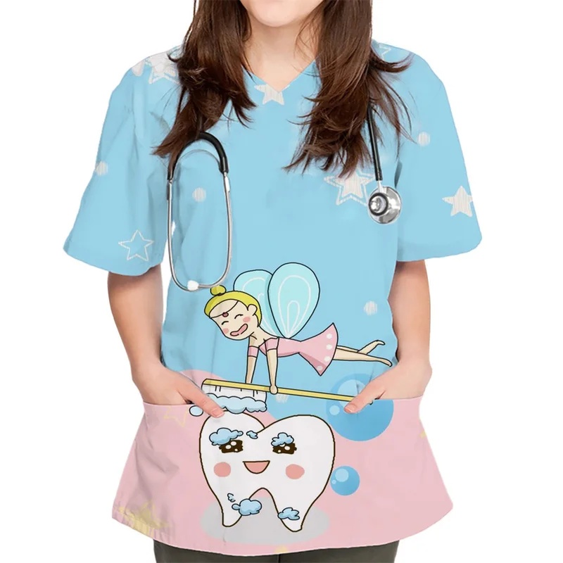 New Cartoon Print Women's Medi - Medical Lab Officer ulasan dan harga