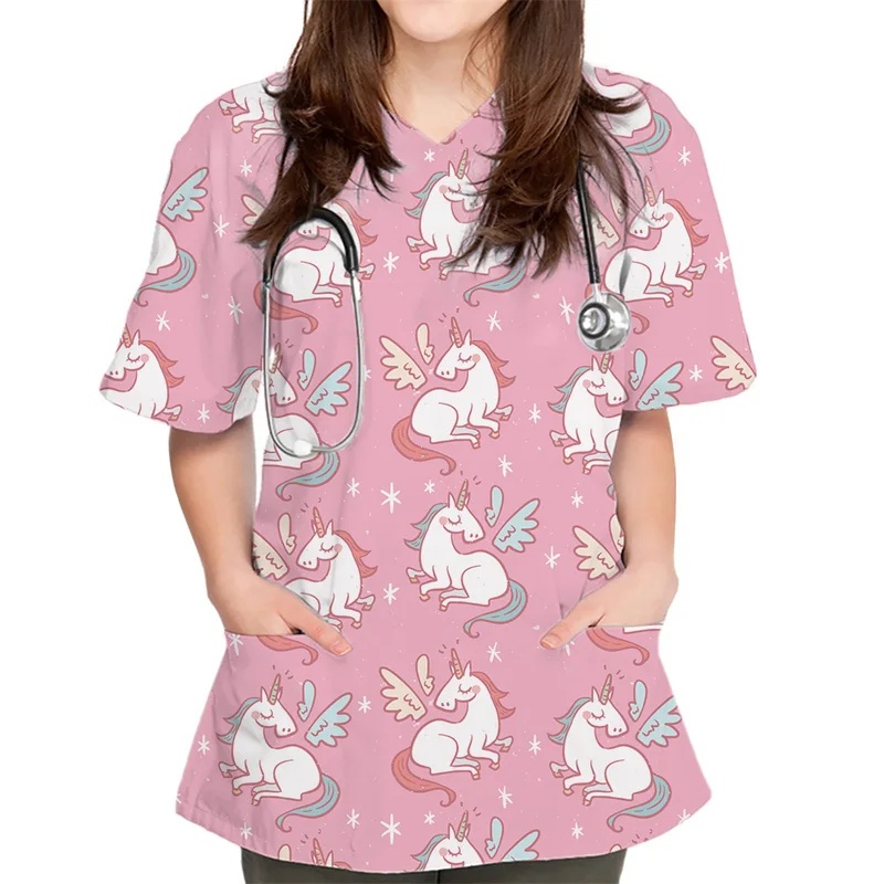 New Cartoon Print Women's Medi - Medical Lab Officer ulasan dan harga