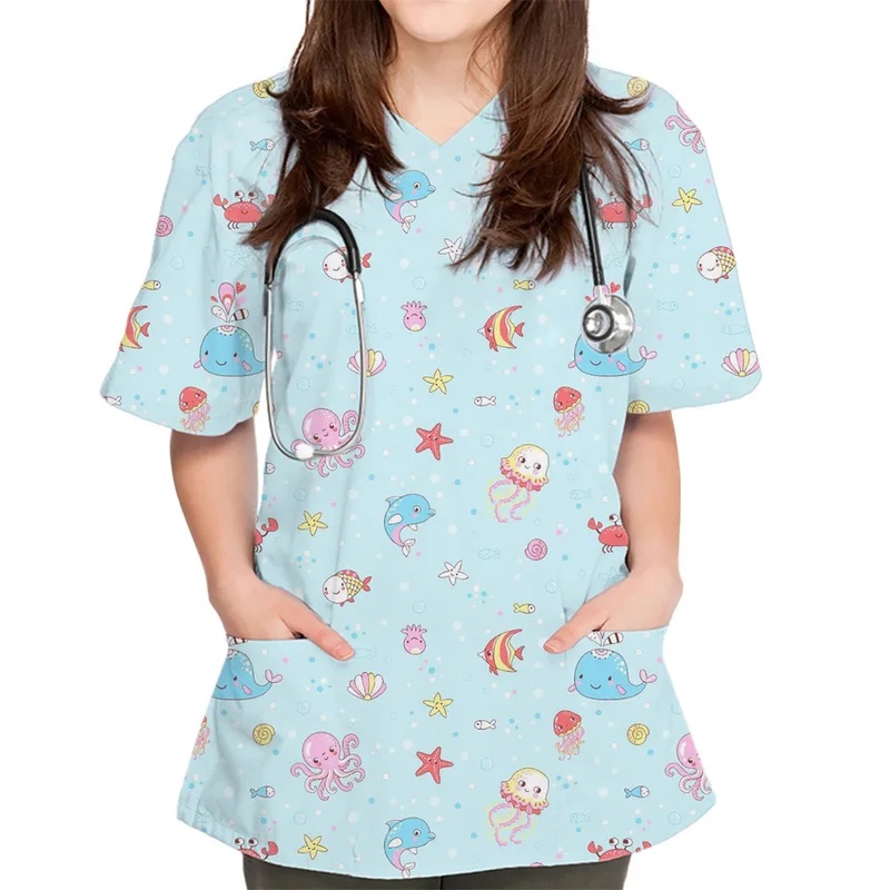 New Cartoon Print Women's Medi - Medical Lab Officer ulasan dan harga