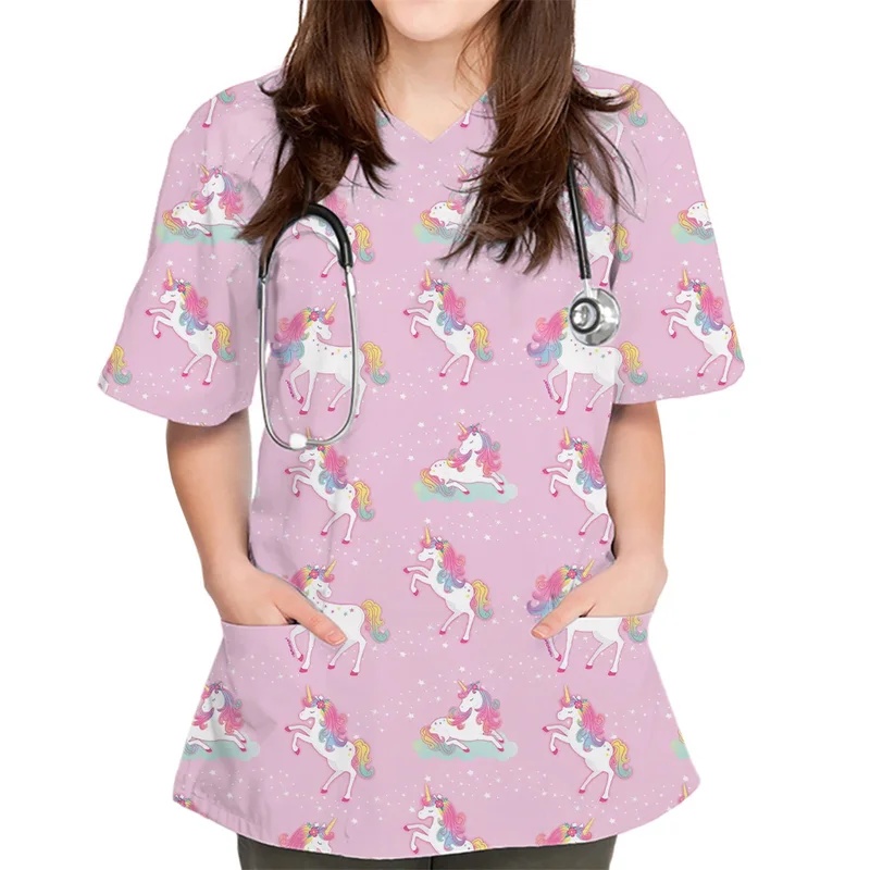 New Cartoon Print Women's Medi - Medical Lab Officer ulasan dan harga